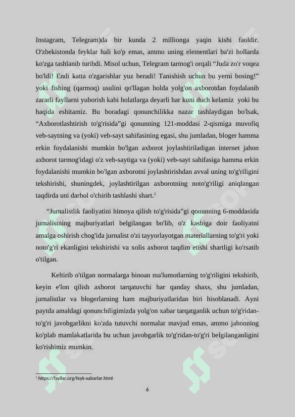 Jurnalistika posthaqiqatlar davrida: feyklar va dezinformatsiyaga qarshi kurash 6