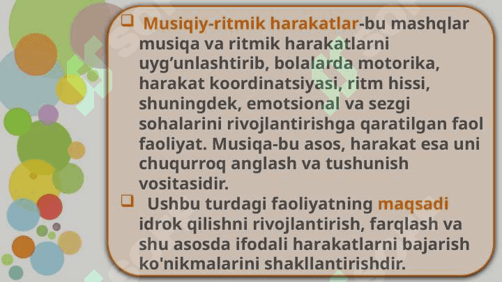 Logoritmika musiqali ritmik harakatlar 3