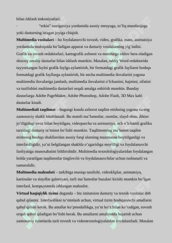 MEDIA SOHASIDA KOMPYUTER GRAFIKASIDAN FOYDALANISH 4
