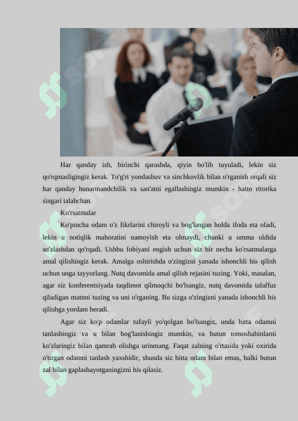 Notiqlik san'ati mahorati. Ommaviy nutq nima va uni qanday o'rganish kerak 8