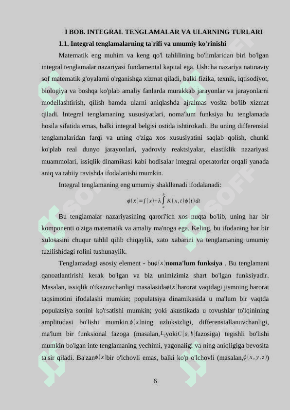 Integral tenglamalarni rezolventa usulida yechish 4