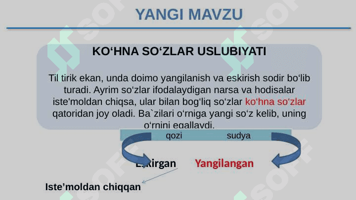 KO‘HNA SO‘ZLAR USLUBIYATI 6