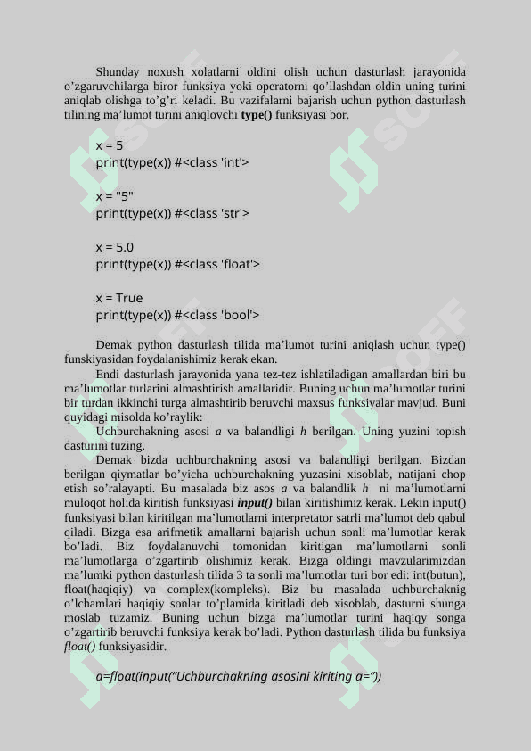 Sonlar ustida bajariladigan amallar. math moduli 2