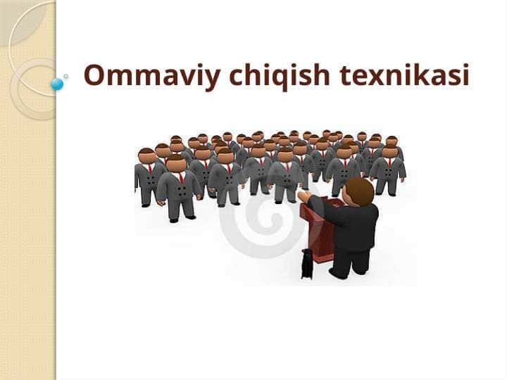 Ommaviy chiqish texnikasi