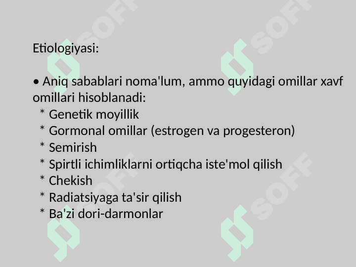 Sut bezi saratonida aʼzoni saqlovchi operatsiyalar. Suyak xavfli oʻsmalarida aʼzoni saqlovchi operatsiyalar 4