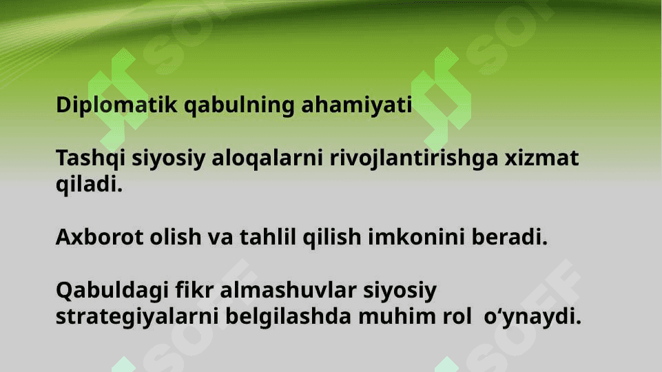 Diplomatik vakillar va ularning bayonot berish shartlari Diplomatik vakillar va ularning bayonot berish shartlari 4