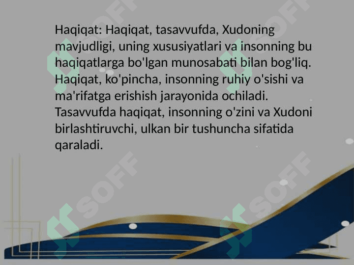 Mavzu Ma'rifat va haqiqat.Tasavvuf silsilalari 3