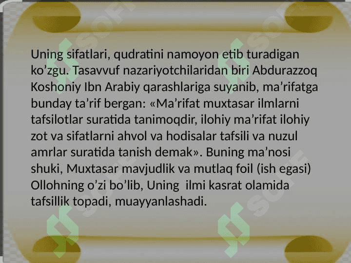 Mavzu Ma'rifat va haqiqat.Tasavvuf silsilalari 5