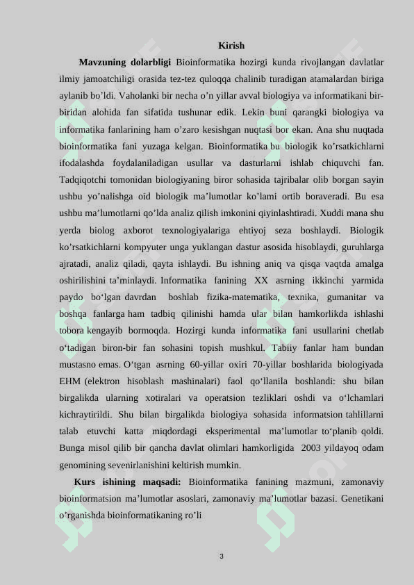 Zamonaviy bioinformasion ma'lumot bazalari 2