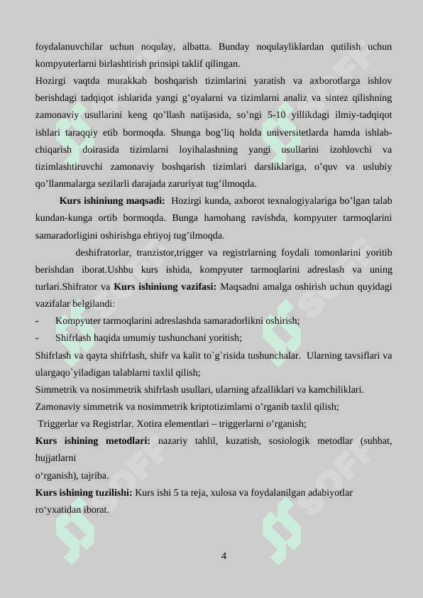 ADRESLASH VA UNING TURLARI. SHIFRATOR VA DESHIFRATORLAR. TRANZISTOR.TRIGGER VA REGISTER 4