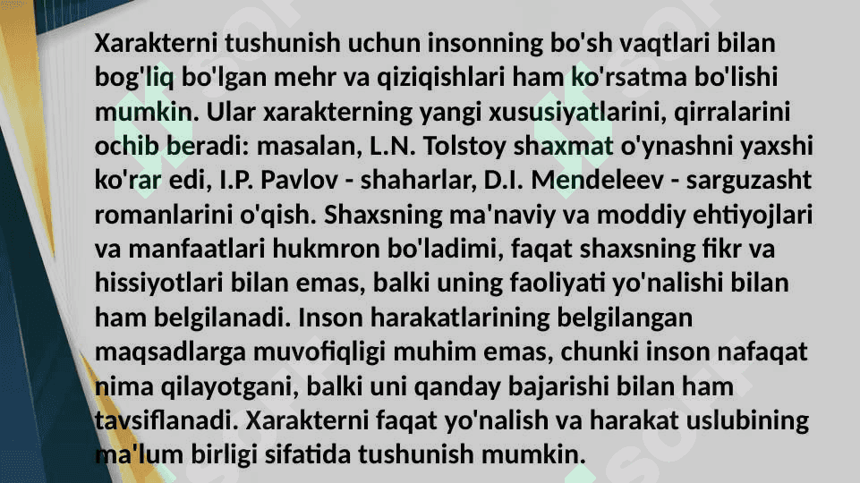Xarakter shakllanishida ishtirok etuvchi omillari 4