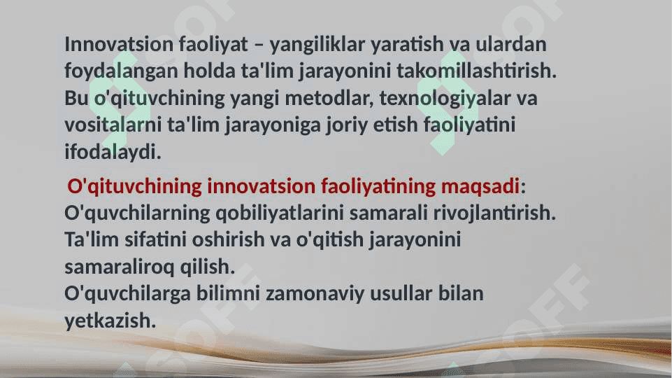 O’qituvchining innovatsion faoliyati 2