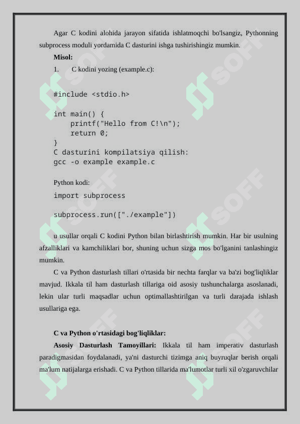 Cython   C tilida yozilgan kodni Python bilan birlashtirish. 7