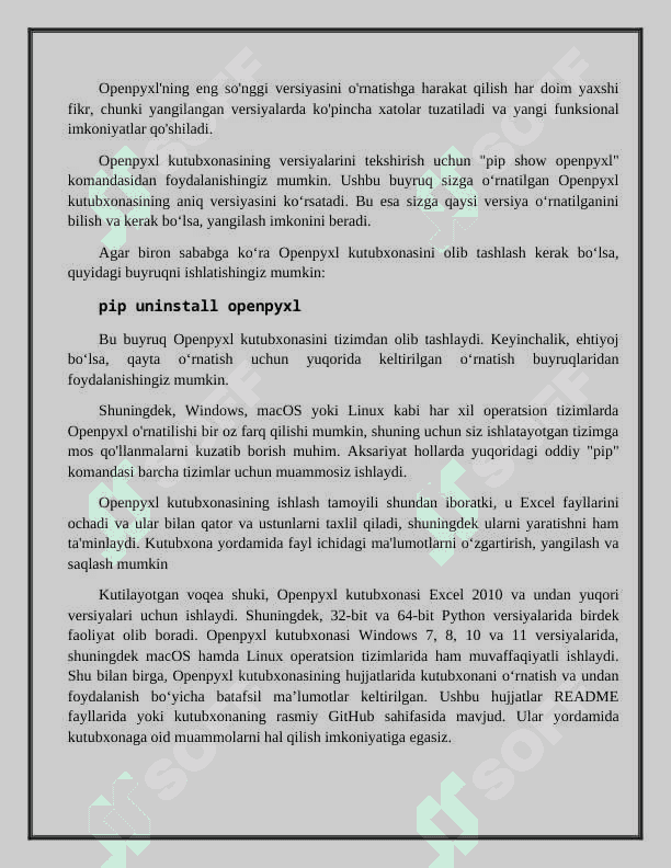 Pythonda OPENPYXL kutubxonasi yordamida excel fayllarini boshqarish 2