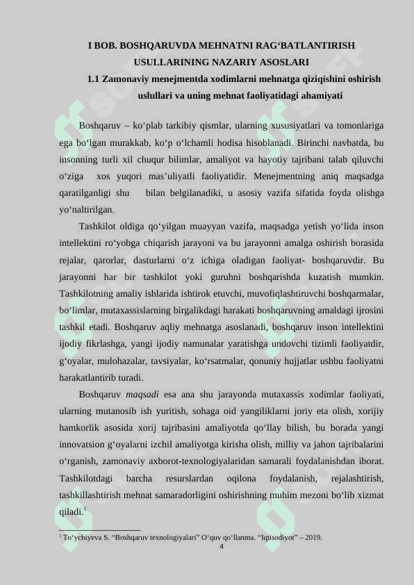 Boshqaruvda mehnatni rag'batlantirish (KURS ISHI) 4