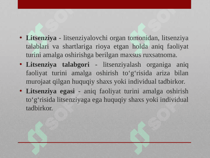 TURIZMDA LITSENZIYALASH 4