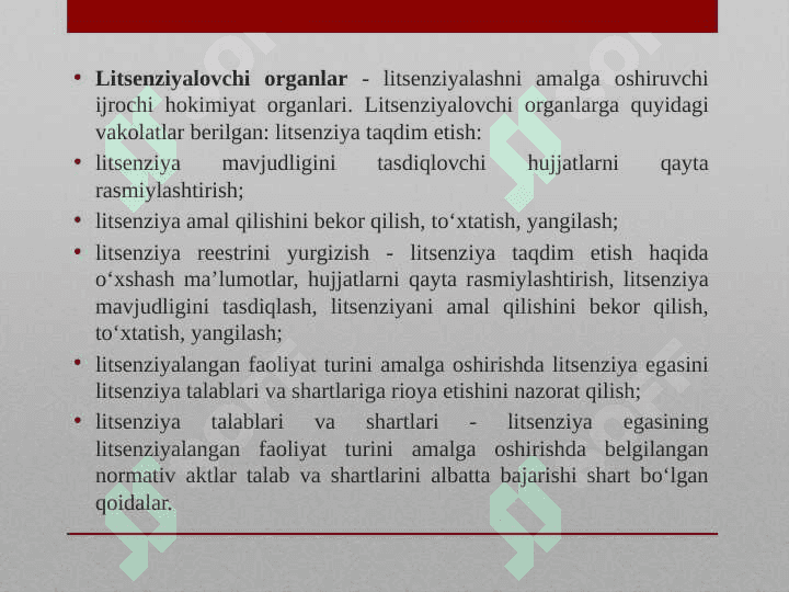 TURIZMDA LITSENZIYALASH 5
