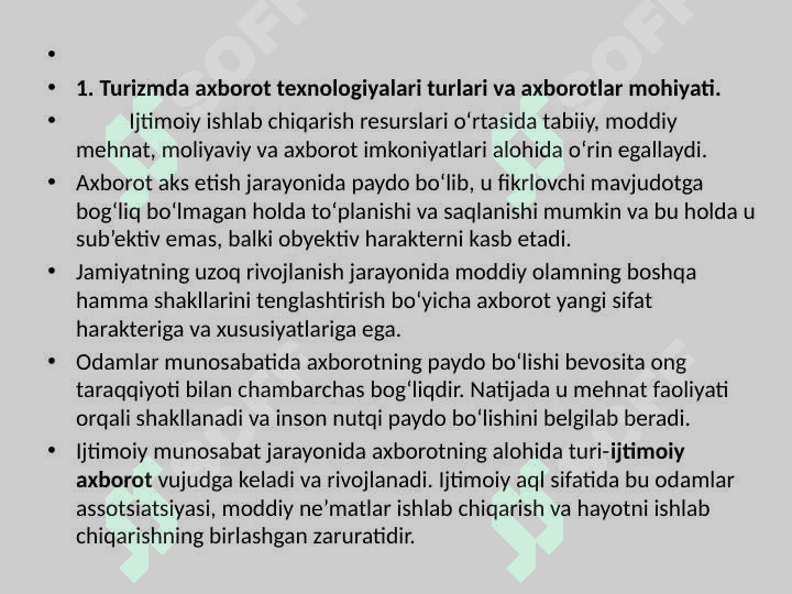 TURIZMDA ALOQA VA AXBOROT VOSITALARI 2
