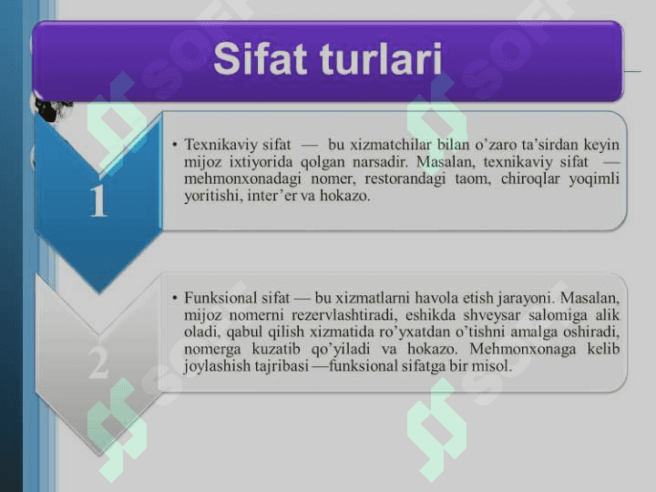Mexmonxonalarda sifatli xizmat ko’rsatishni tashkil qilish. Mehmonxona xodimlari faoliyatini tashkil etish 3