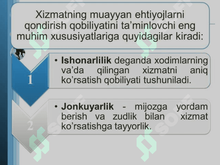 Mexmonxonalarda sifatli xizmat ko’rsatishni tashkil qilish. Mehmonxona xodimlari faoliyatini tashkil etish 6