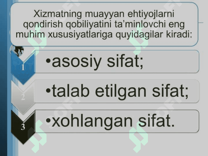 Mexmonxonalarda sifatli xizmat ko’rsatishni tashkil qilish. Mehmonxona xodimlari faoliyatini tashkil etish 8