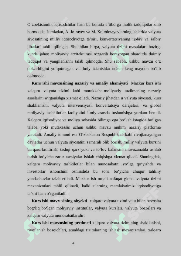 Xalqaro valyuta tizimining shakllanishi va rivojlanishi 4