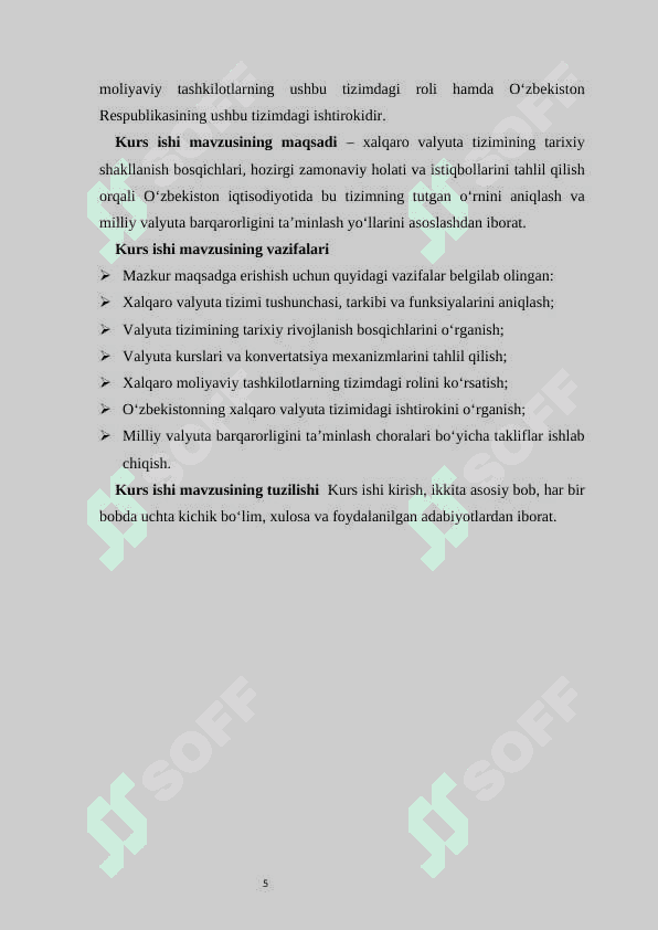 Xalqaro valyuta tizimining shakllanishi va rivojlanishi 5
