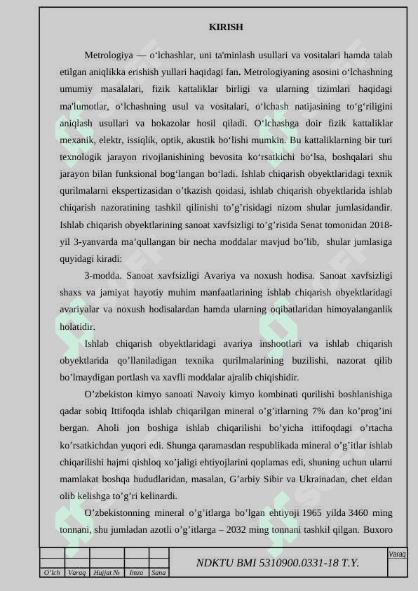 O‘lchash vositalarining metrologik xarakteristikalari va o‘lchashlarning bajarilish metodikasi 4
