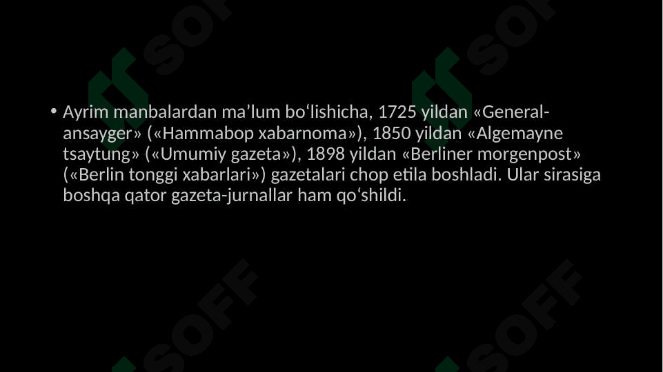 Germaniya matbuoti va uning tarixi 3