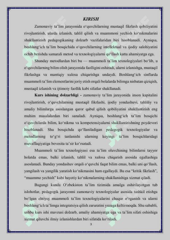 Boshlang'ich sinflarda muammoli ta'lim texnologiyalari 3