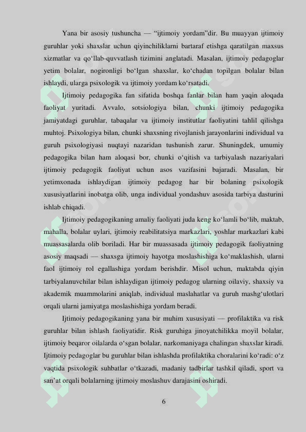 Ijtimoiy pedagogikaning pedagogik sotsiyologiyaga bо‘lgan extiyoji (1) 6