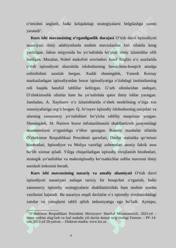 O‘tish davri iqtisodiyoti nazariyasi 4