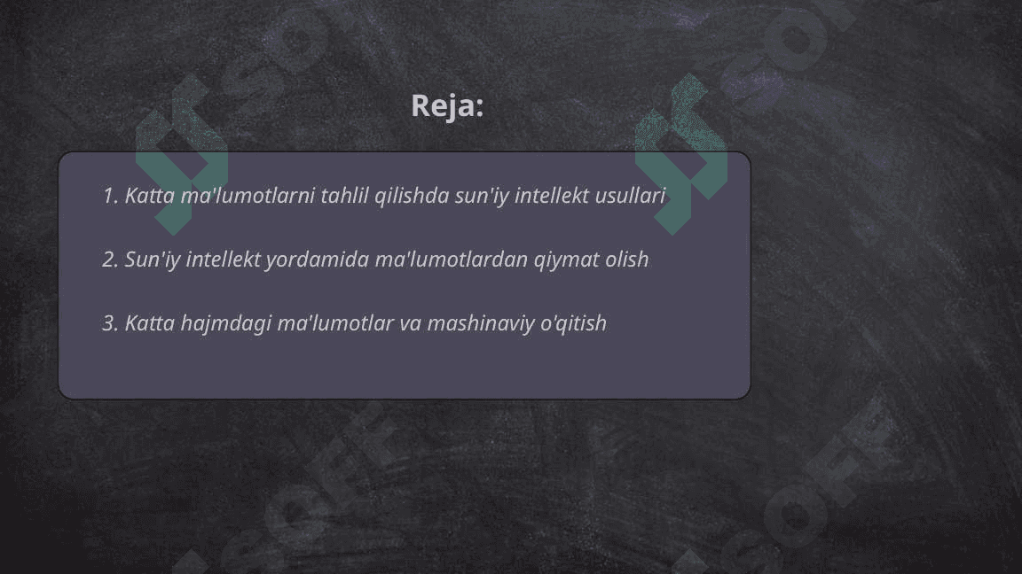 Taqdimot Katta hajmdagi ma'lumotlarni tahlil qilishda sun'iy intelekt 2