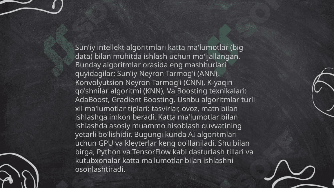Taqdimot Katta hajmdagi ma'lumotlarni tahlil qilishda sun'iy intelekt 8