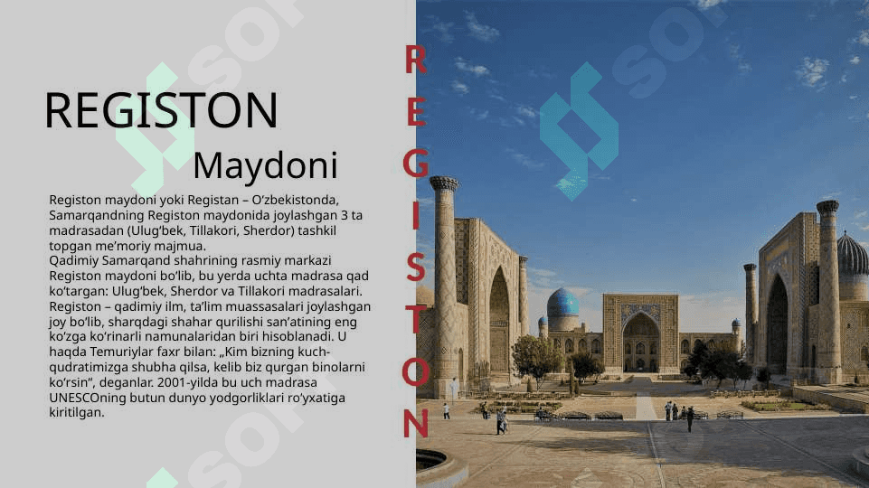 O’zbekistondagi tabiat yodgorliklari va tarixiy obidalar 8