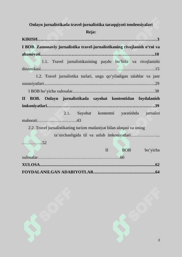 Onlayn jurnalistikada travel-jurnalistika taraqqiyoti tendensiyalari 2