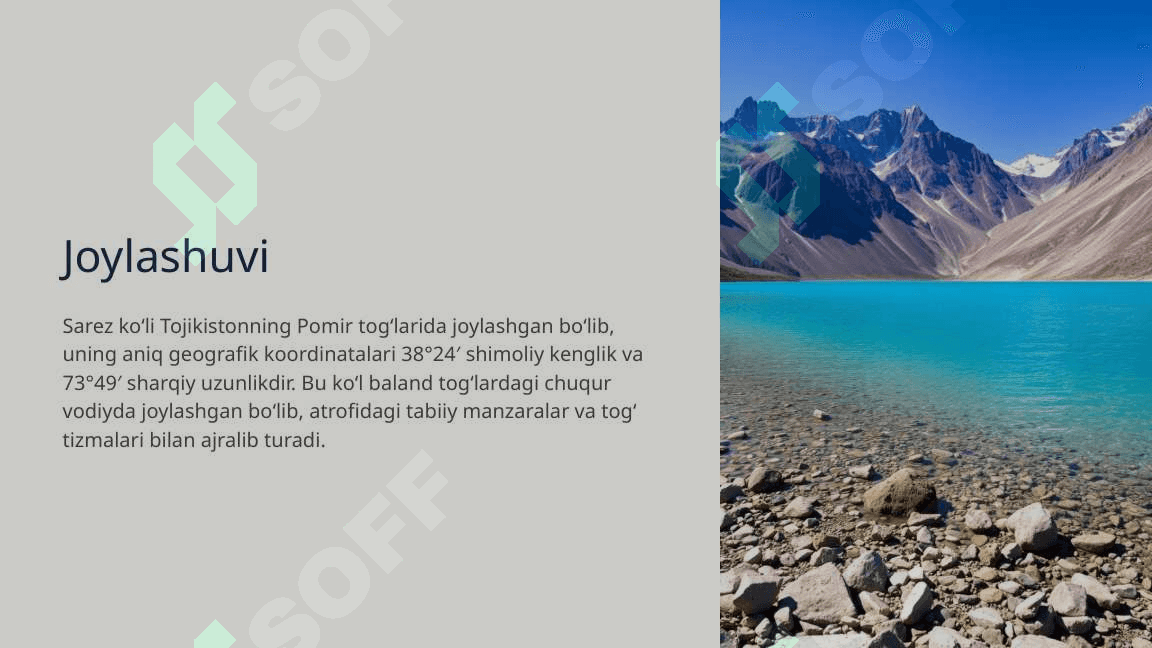Sarez koʻli: Tabiiy geografik tavsif 4