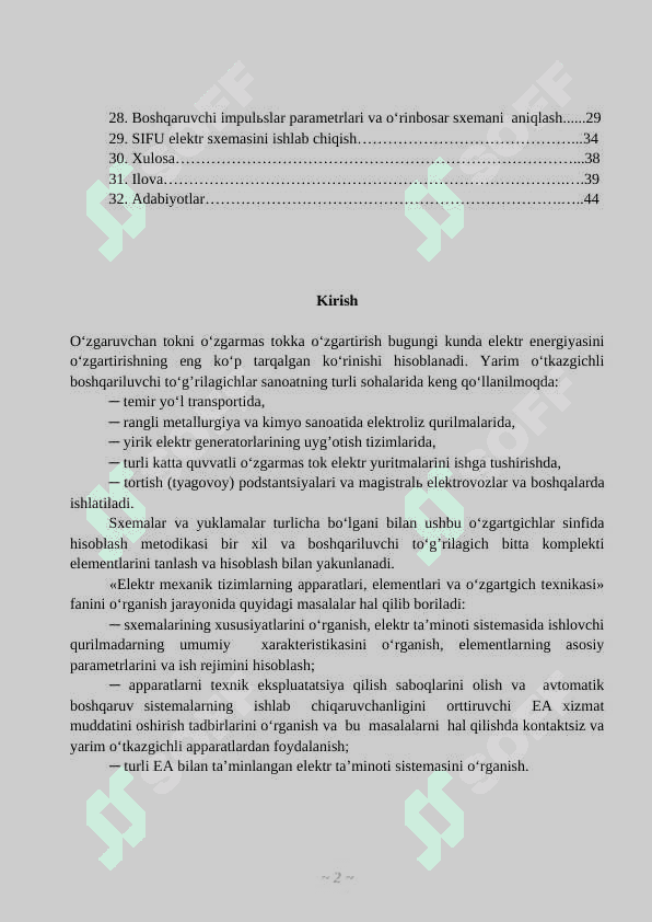 Emt aррaratlari, elementlari va o‘zgartkich texnikasi 2