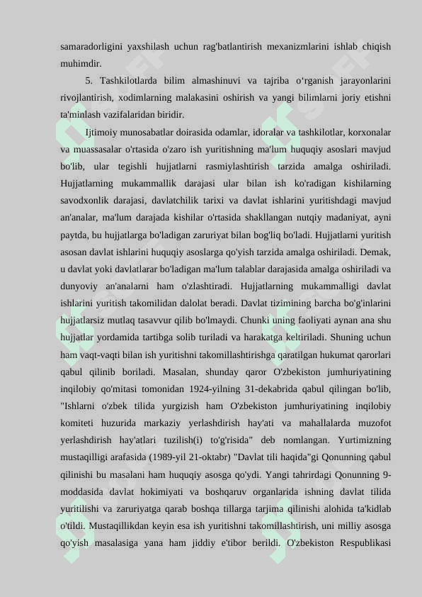 Ish yuritish asoslari fanining maqsad va vazifalari 2