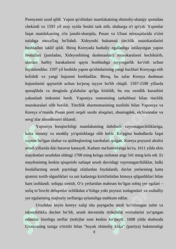 XVI-XVIII ASRLARDA KOREYA 8