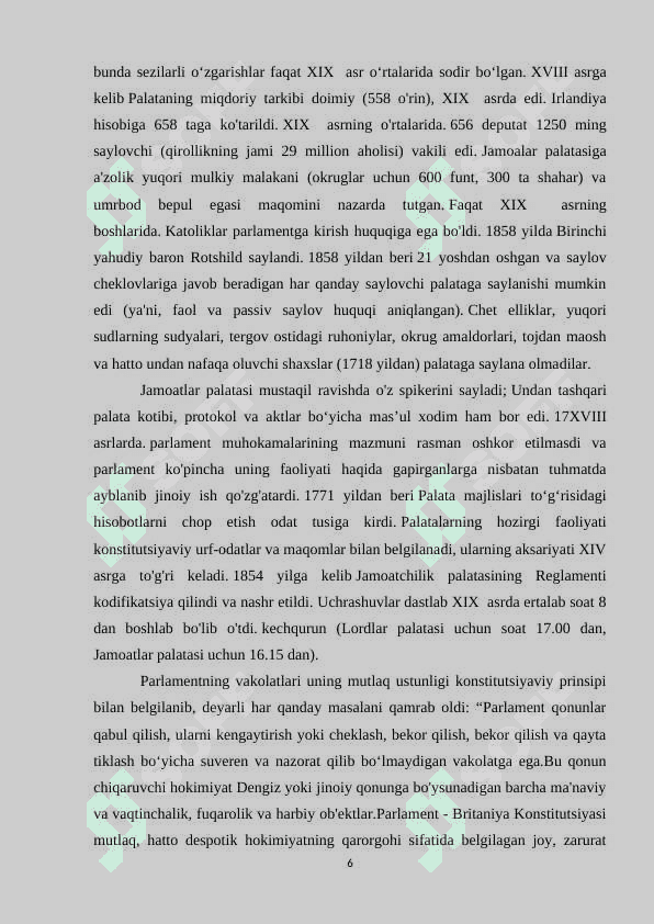 Ingliz parlamenti (XVII asrning ikkinchi yarmi - XIX asrda) 6