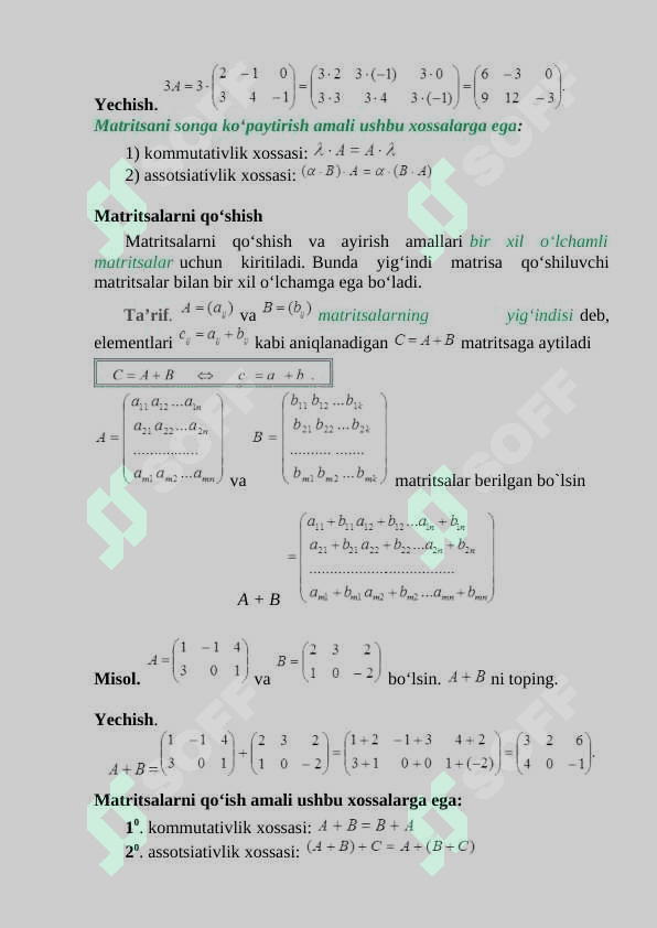 MATRITSALARNI LU VA LDU KO’PAYTMALARGA  YOYISH VA ULARNING  TADBIQLARI 4