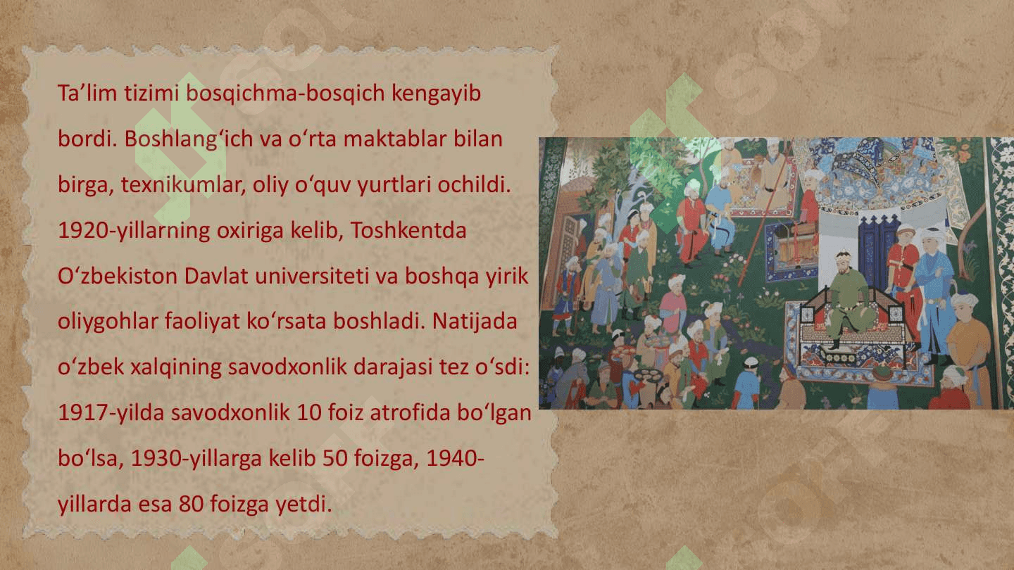 O'zbekistonda madaniy inqilob va uning oqibatlari 8