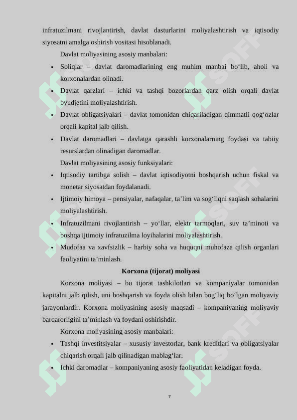 Moliya va moliya tashkilotlari 7