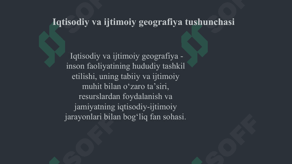 Iqtisodiy va ijtimoiy geografiya uning tarixiy shakllanishi va ichki tuzilishi 2