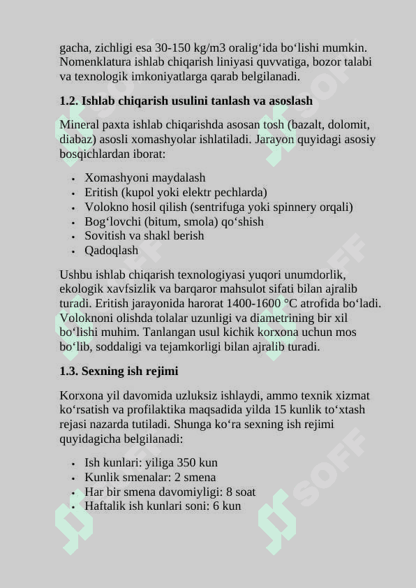 Mineral paxta ishlab chiqarish bo'yicha kichik korxona 5