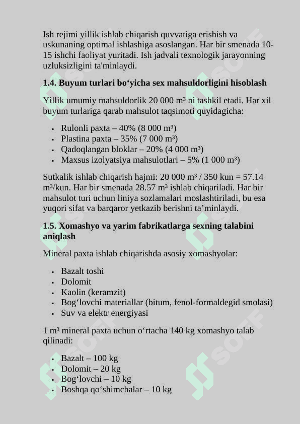 Mineral paxta ishlab chiqarish bo'yicha kichik korxona 6