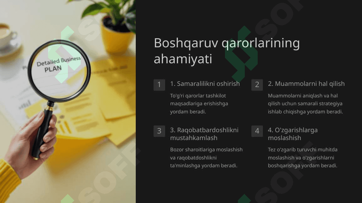 Boshqaruv qarorlarini qabul qilish modellari 2