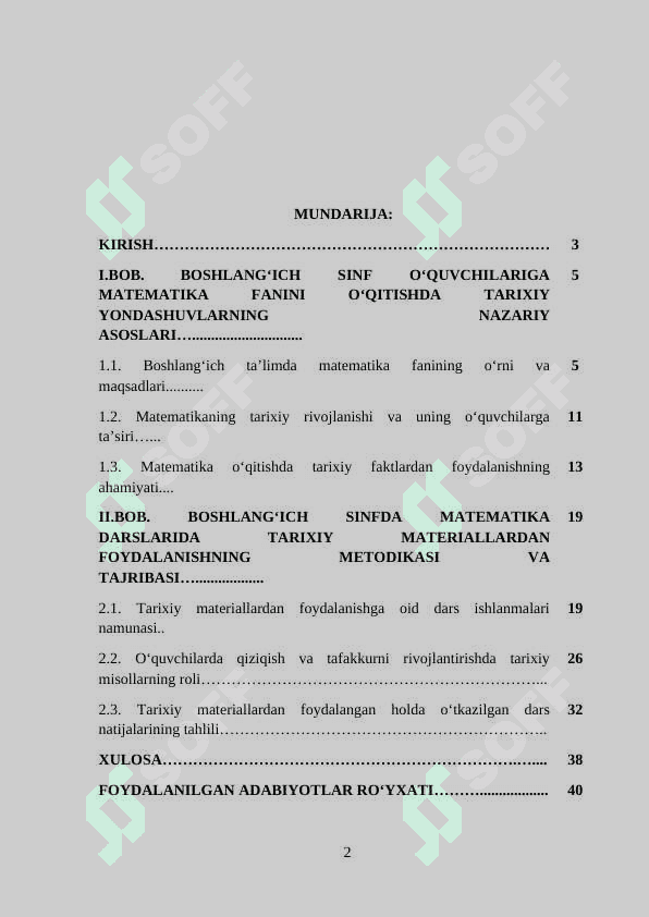 Boshlang’ich siflarda matematikani o’qitishda tarixiy materiallaridan foydalanish 2
