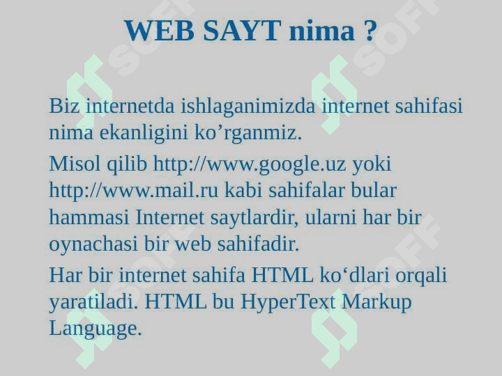 Web sahifa yaratish qo'llanmasi 2